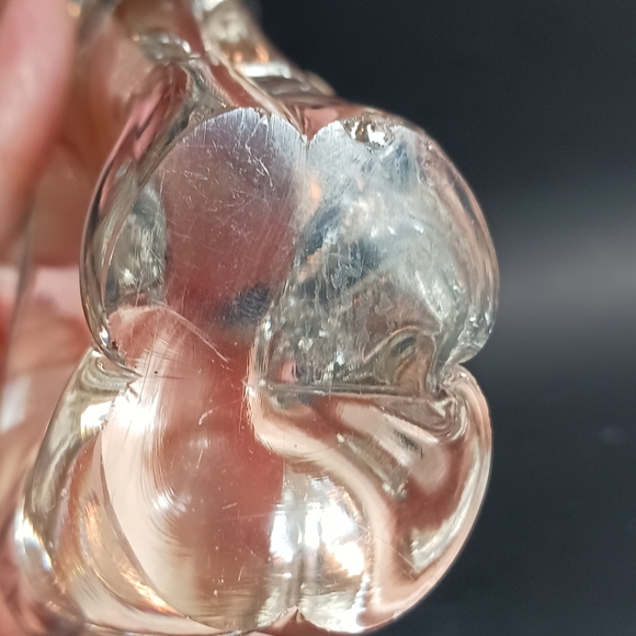 Vintage 4" tall Handblown  Clear Glass Polar Bear figurine statue - Picture 7 of 7